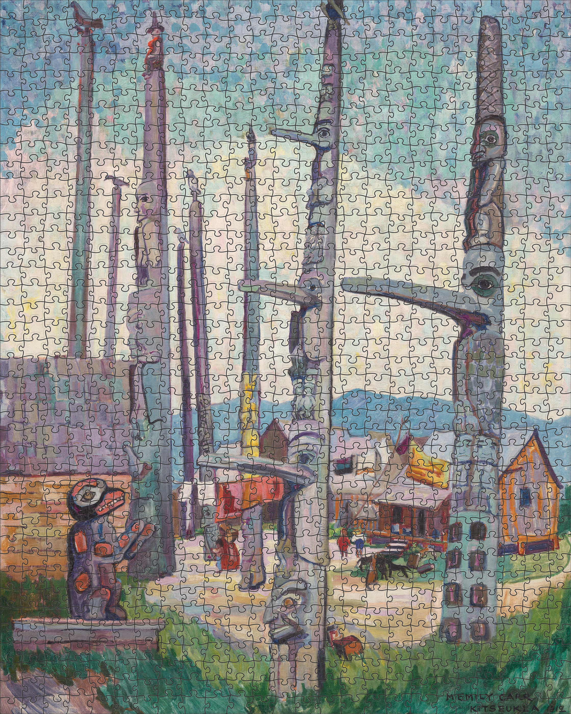 pomegranate-emily-carr-totem-poles-puzzle-1000-teile-kanada image 2