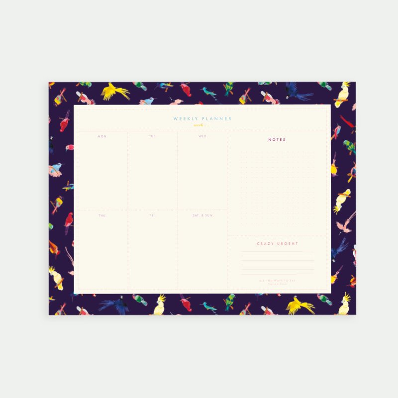 all-the-ways-to-say-neon-bird-wochenplaner-50-blatt-vogel image 1