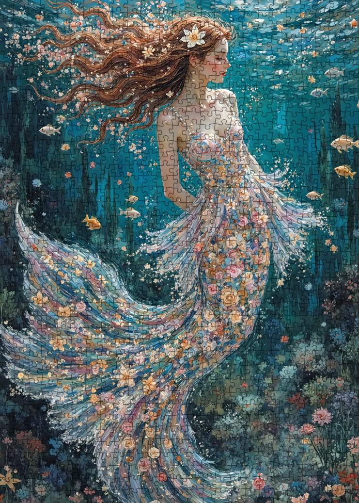 tucocoo-jigsaw-puzzles-graceful-mermaid-puzzle-1000-teile-meerjungfrau image 2