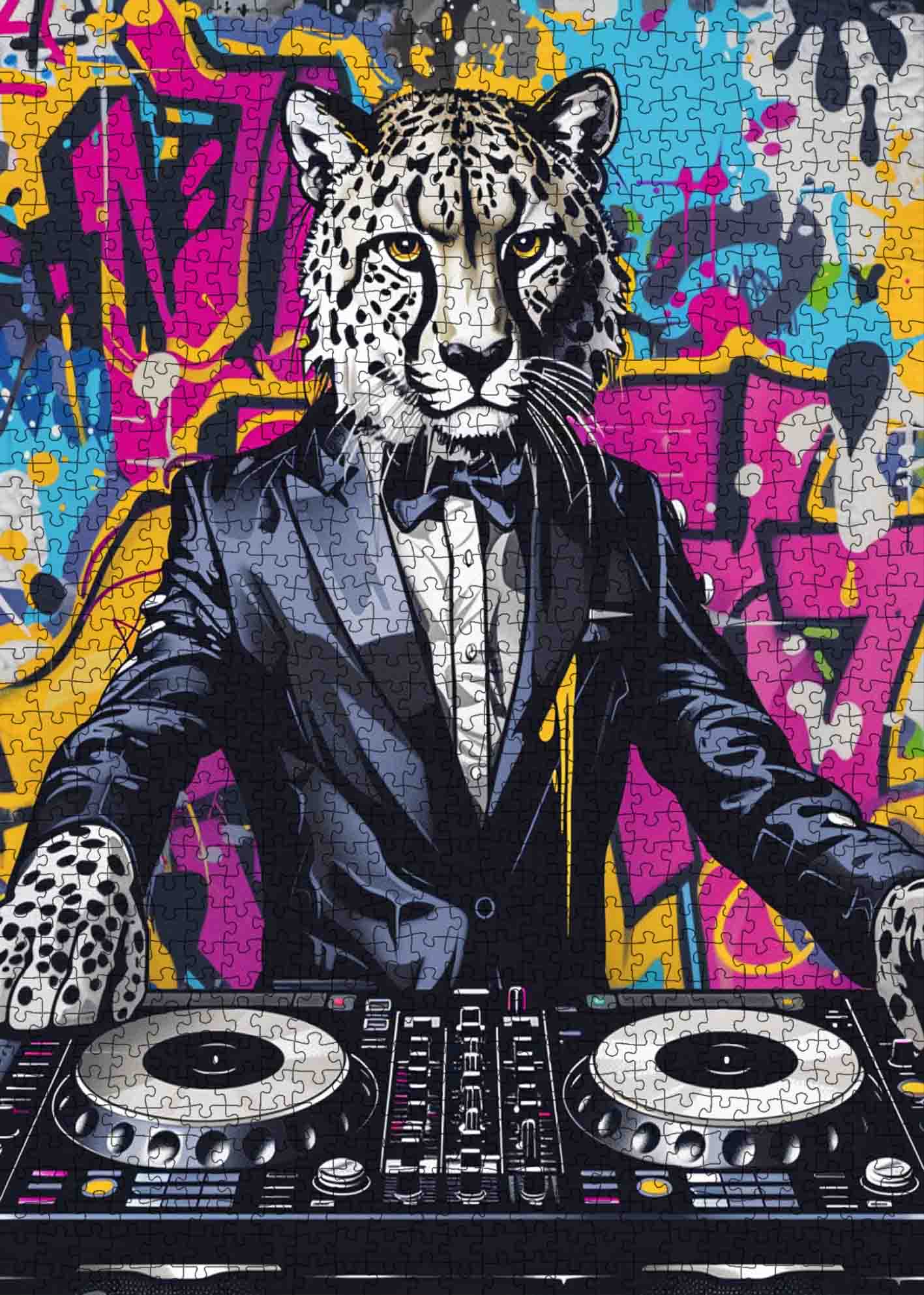 tucocoo-dj-leopard-graffiti-puzzle-1000-teile-leopard image 2