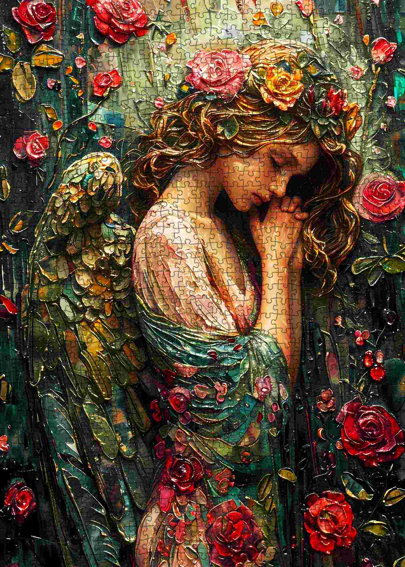 tucocoo-jigsaw-puzzles-rose-angel-in-prayer-puzzle-1000-teile image 2