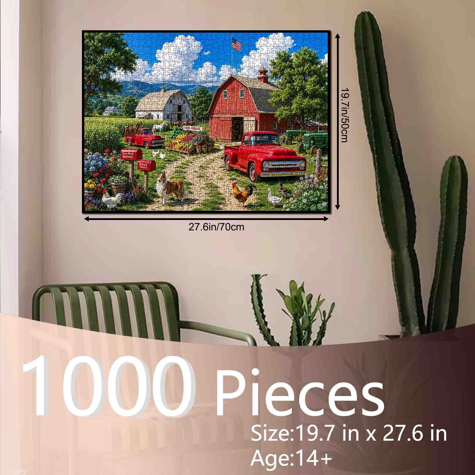 tucocoo-american-country-farm-red-truck-puzzle-1000-teile-farm image 5