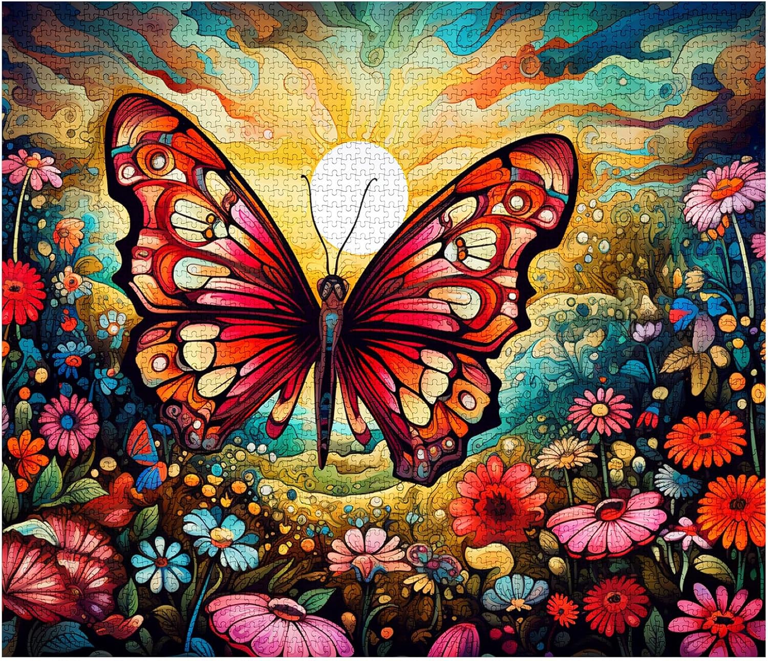 tucocoo-butterfly-flowers-sun-puzzle-1000-teile-blumen image 2