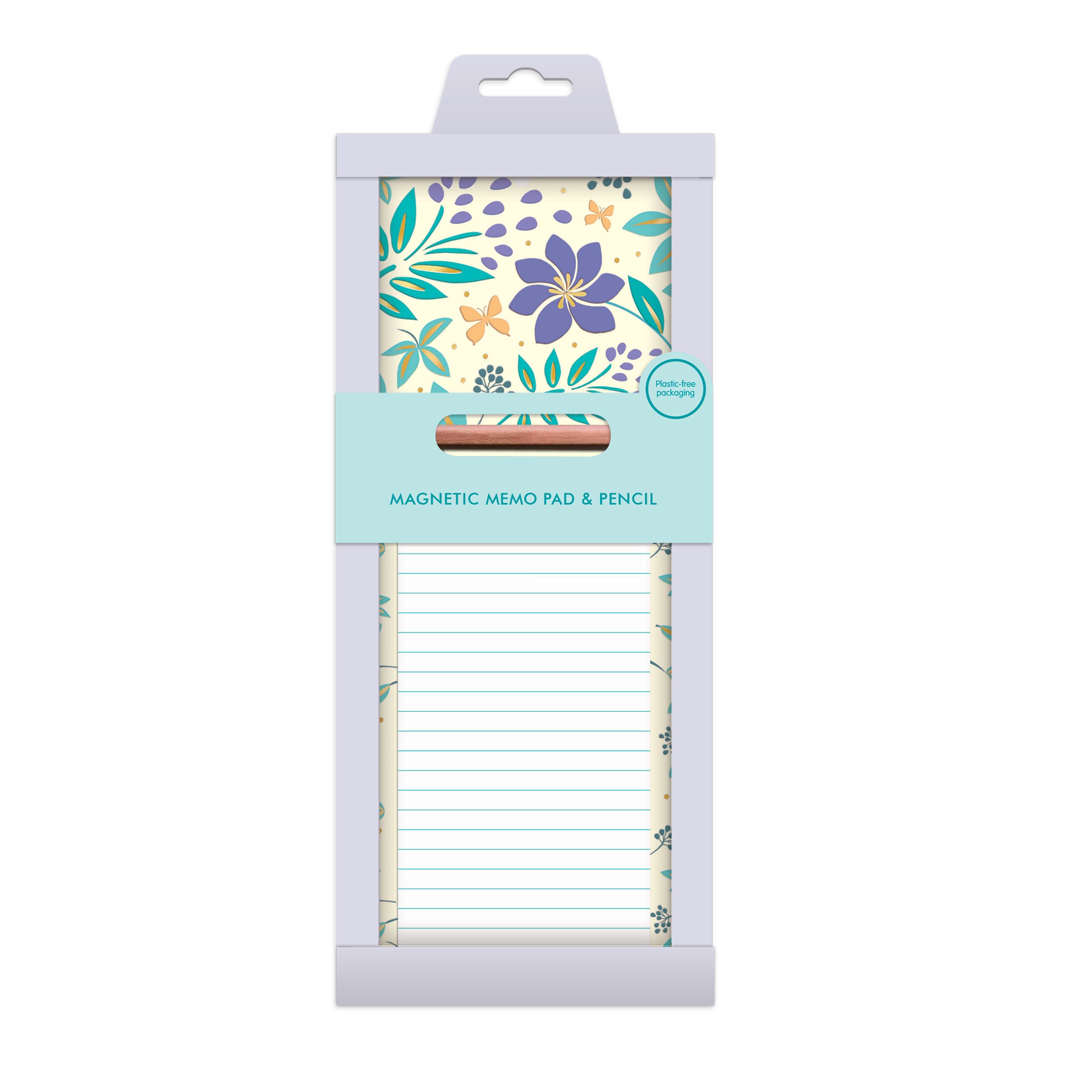 otter-house-stationery-lucilla-lavender-notizblock-magnet-blumen image 2