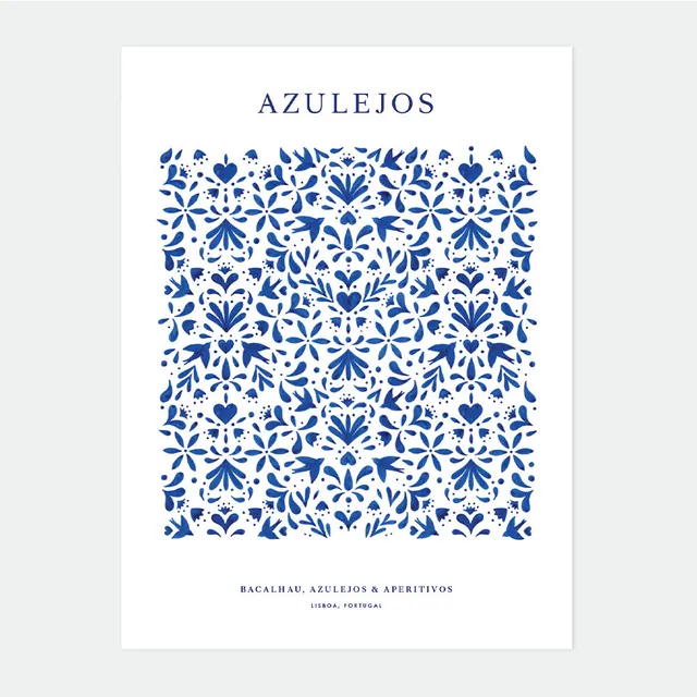 all-the-ways-to-say-azulejos-poster-large-50x70-cm-muster image 1