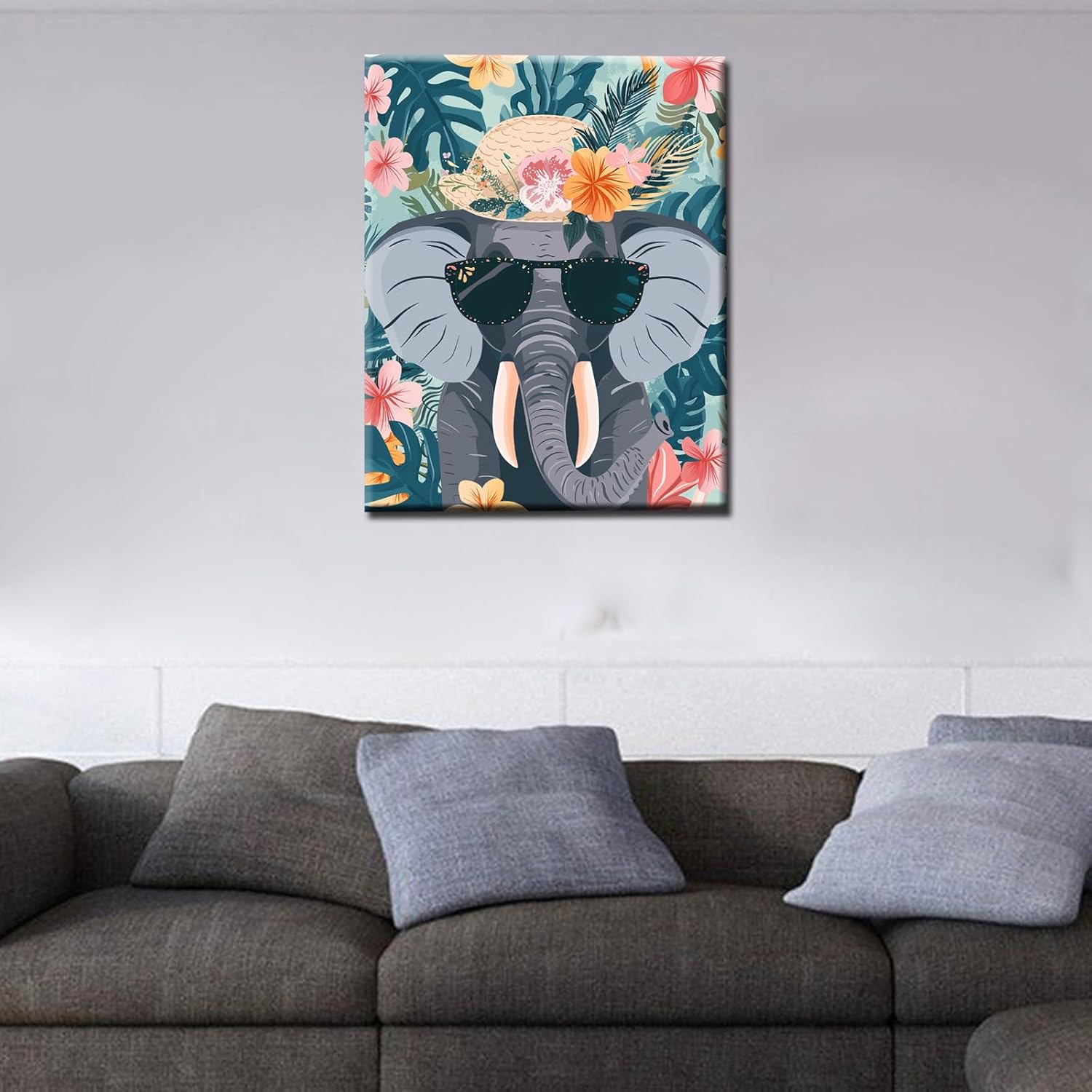 tucocoo-elefant-mit-sonnenbrille-malen-nach-zahlen-40x50-tiere image 3