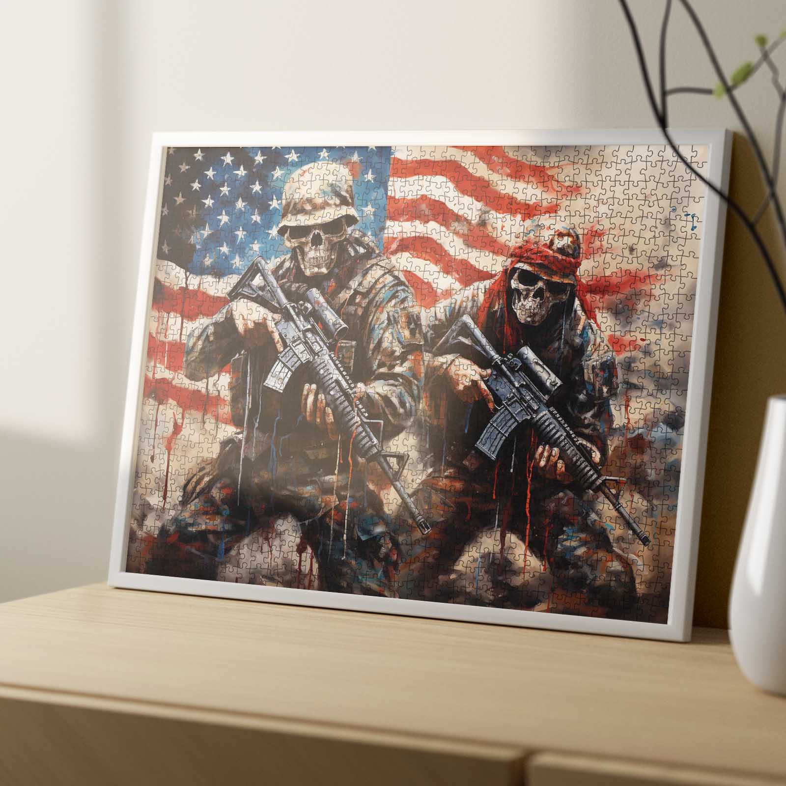 tucocoo-patriotic-skull-warriors-puzzle-1000-teile-totenkopf image 4