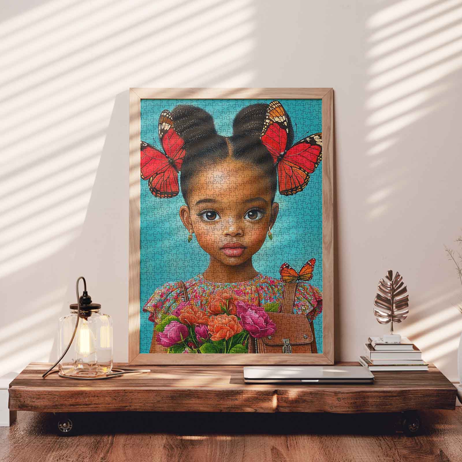 tucocoo-jigsaw-puzzles-butterfly-girl-with-flowers-puzzle-1000-teile image 3