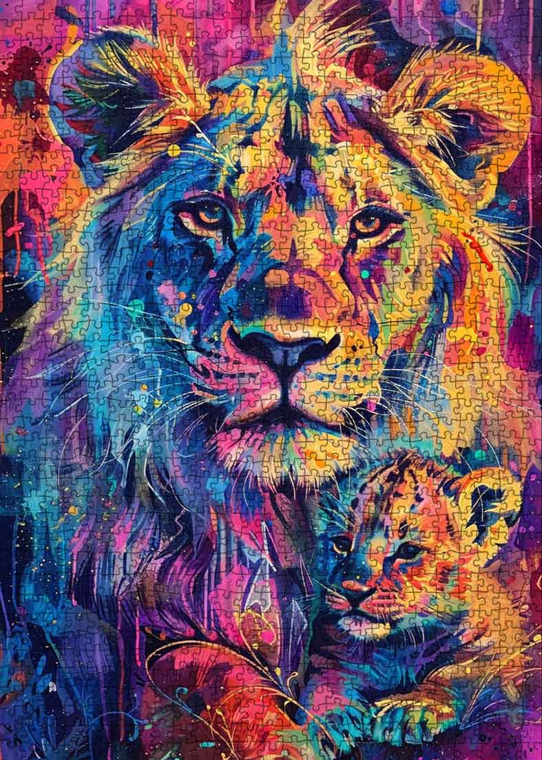 tucocoo-vibrant-lion-and-cub-puzzle-1000-teile-l-we image 2