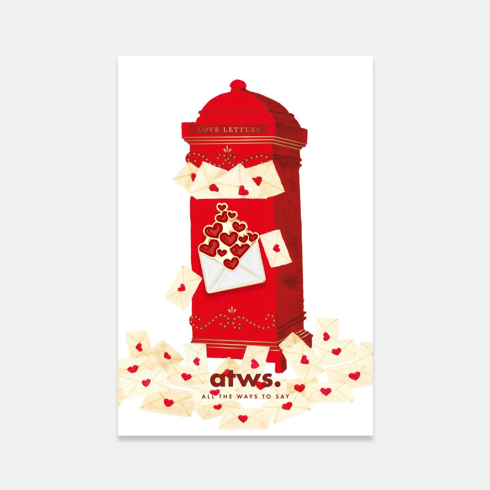 all-the-ways-to-say-pins-hearts-envelope-emaille-pin-gold-herz image 1
