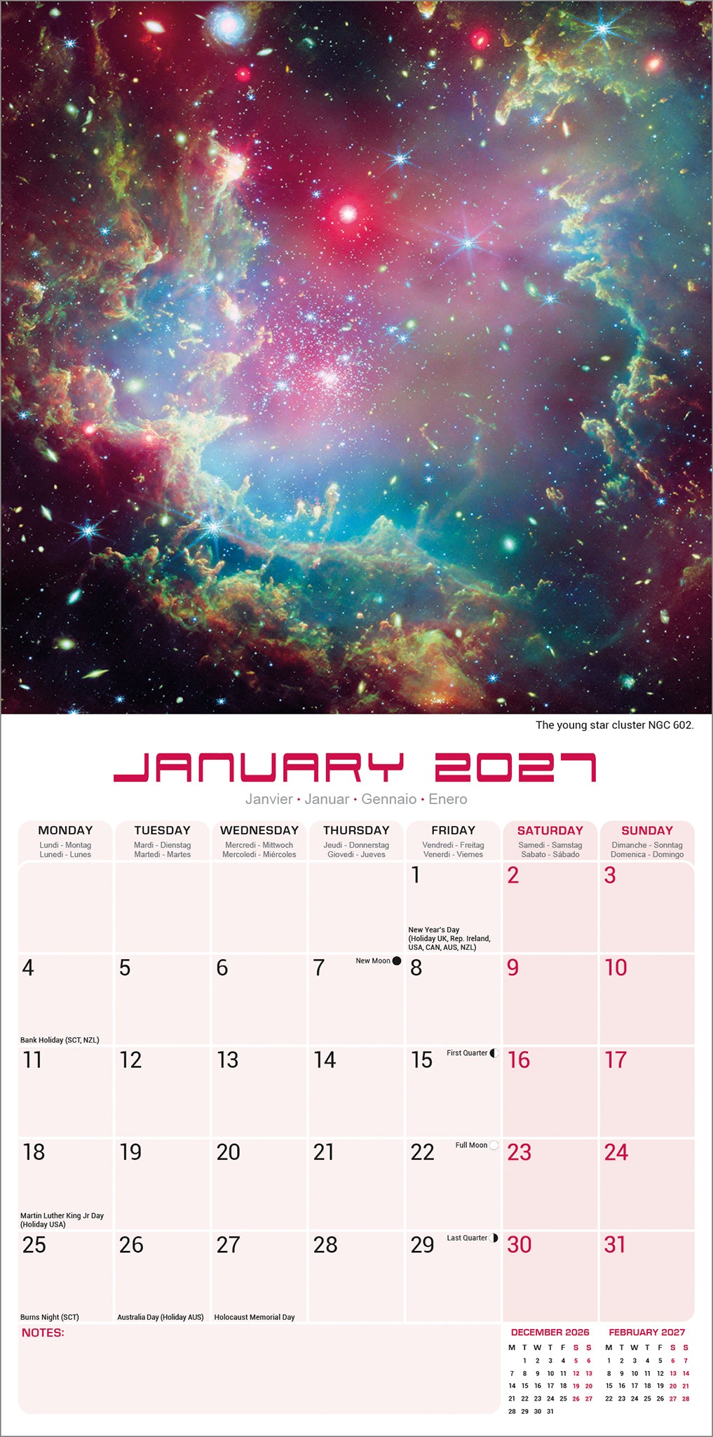 otter-house-space-wandkalender-2027-mit-weltraum-motiv image 3