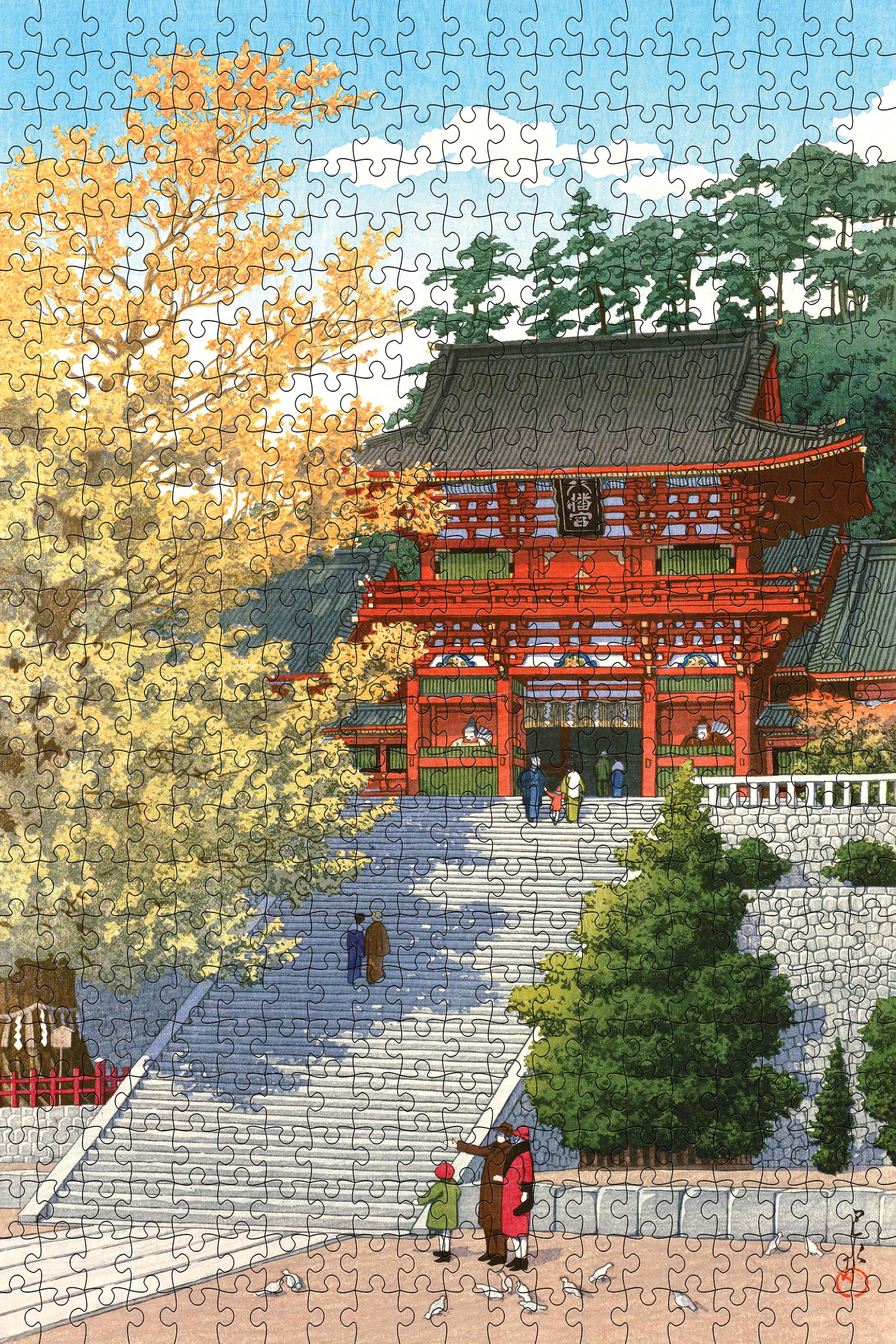pomegranate-kawase-hasui-tsurugaoka-puzzle-500-teile-japan image 2