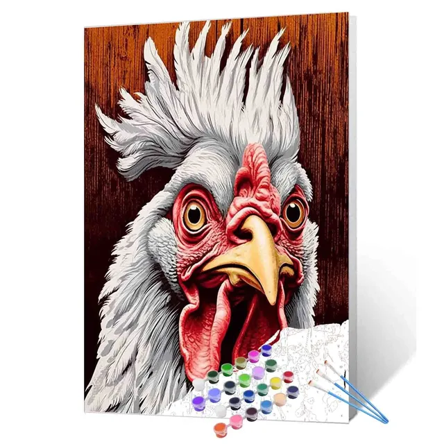 tucocoo-paint-by-numbers-fierce-white-rooster-portrait-malen-nach-zahlen-40x50-h image 1
