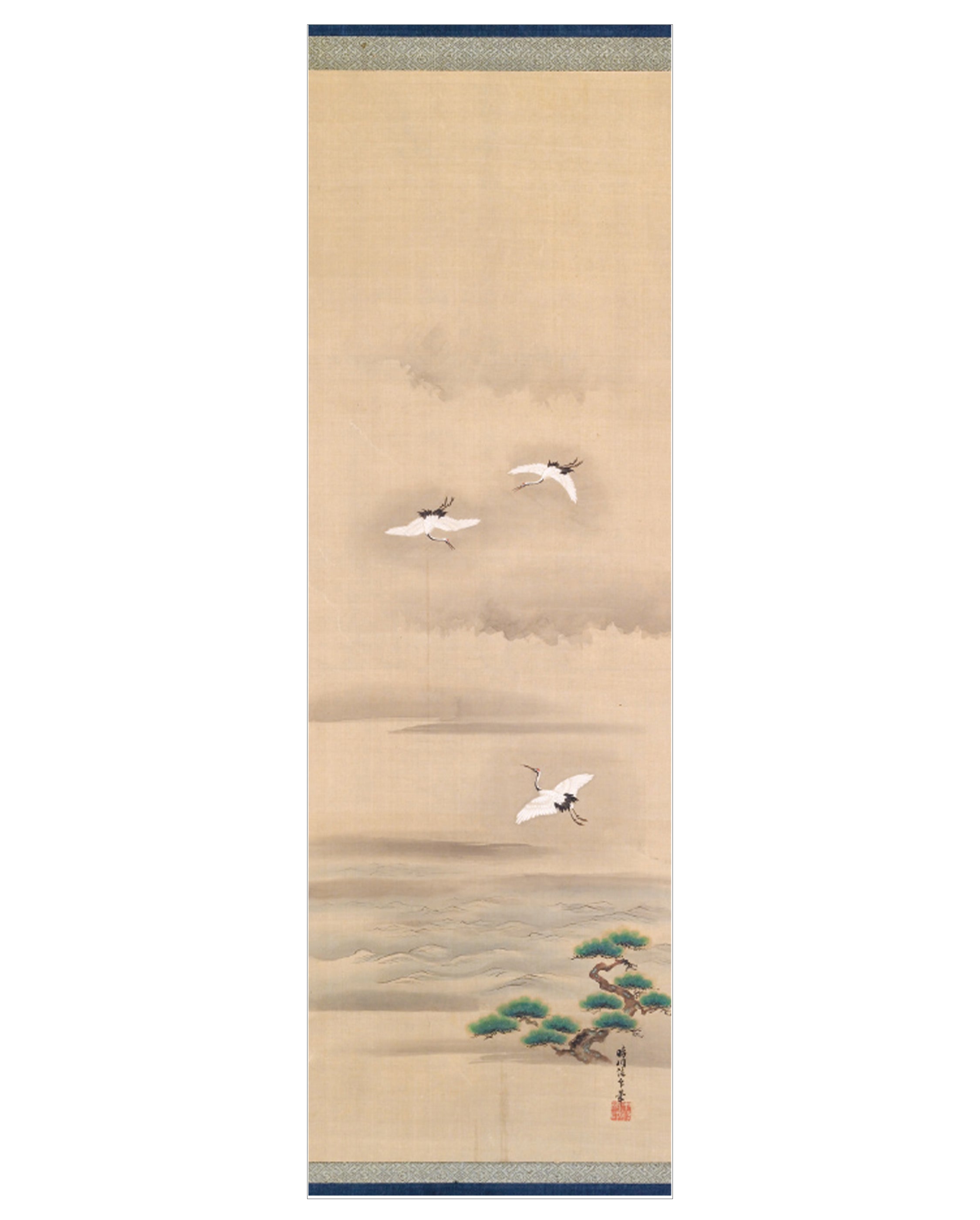 pomegranate-three-cranes-lesezeichen-kraniche-japan image 1