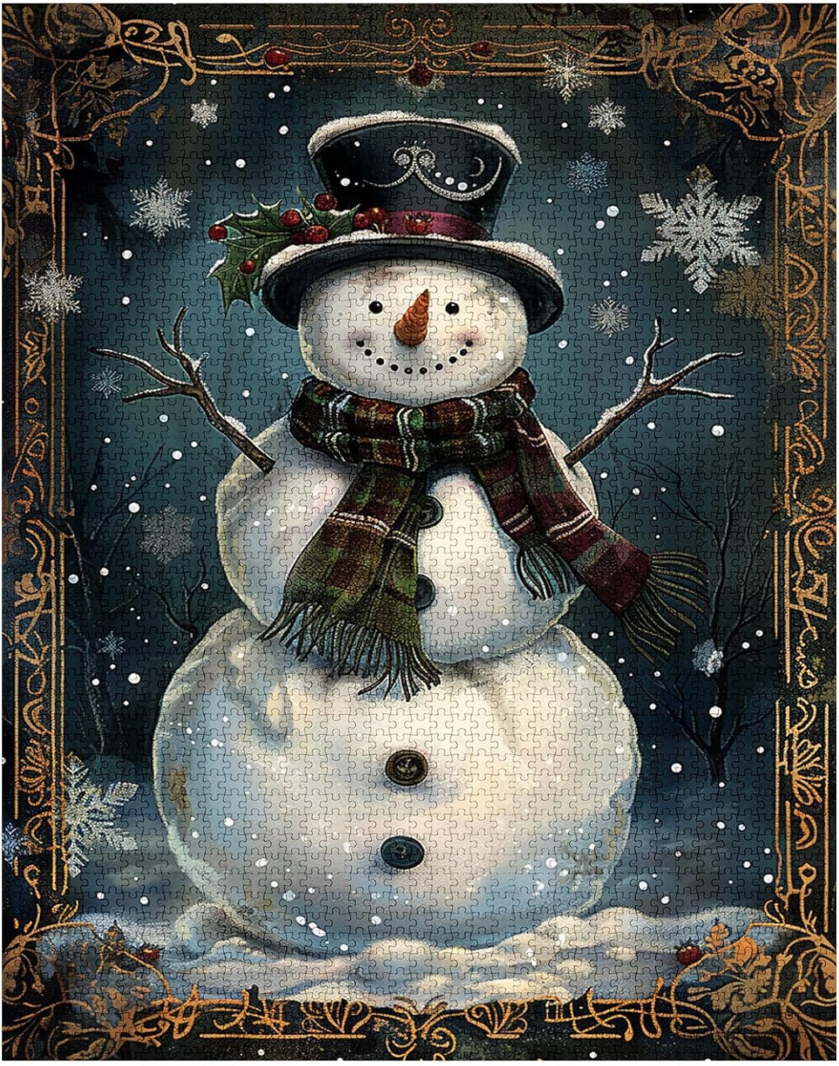 tucocoo-jigsaw-snowman-with-scarf-puzzle-1000-teile-weihnachten image 2