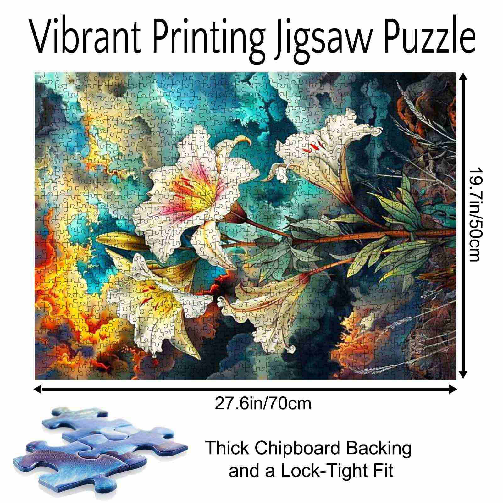 tucocoo-burning-sky-white-lily-puzzle-1000-teile-blumen image 5