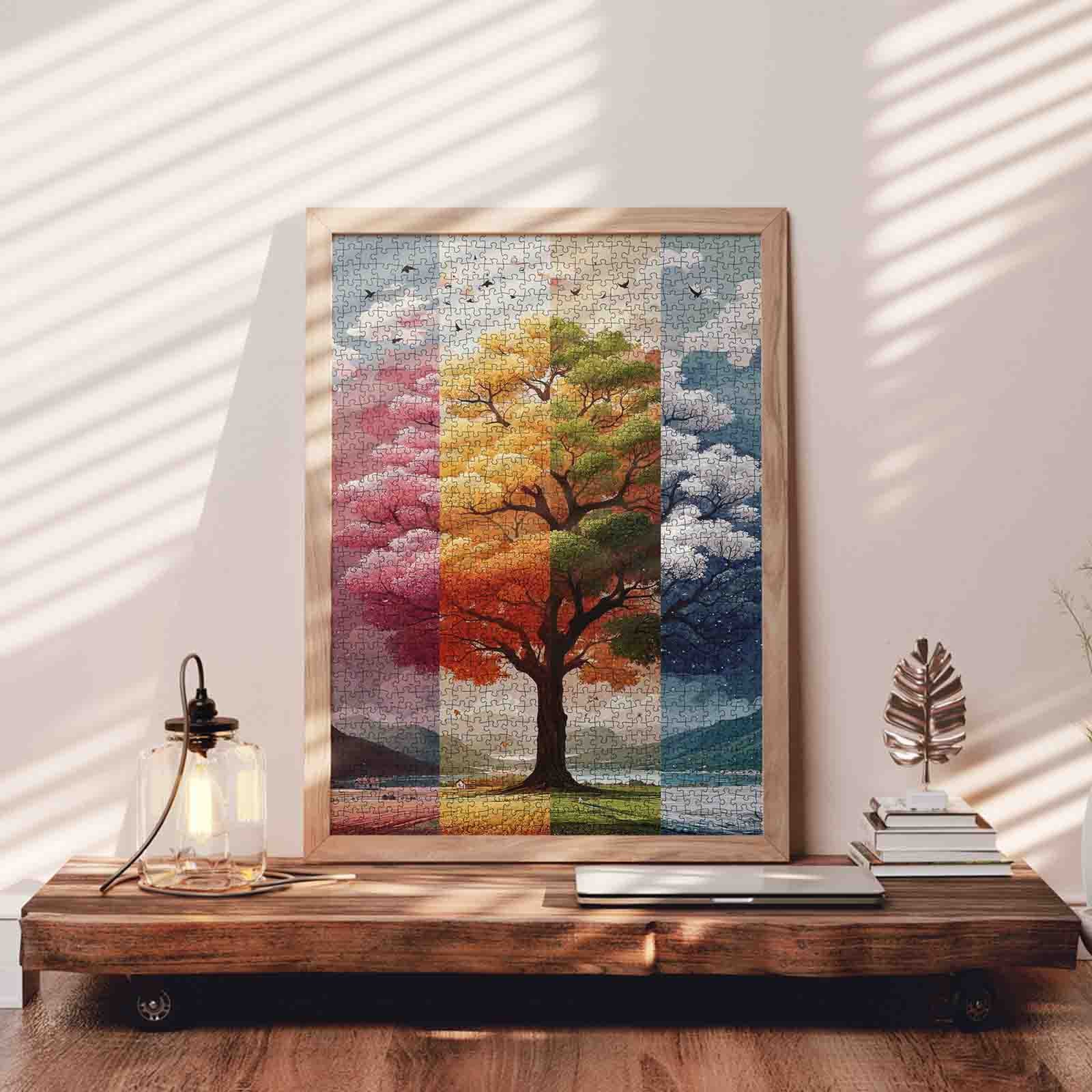 tucocoo-four-seasons-tree-puzzle-1000-teile-landschaft image 3