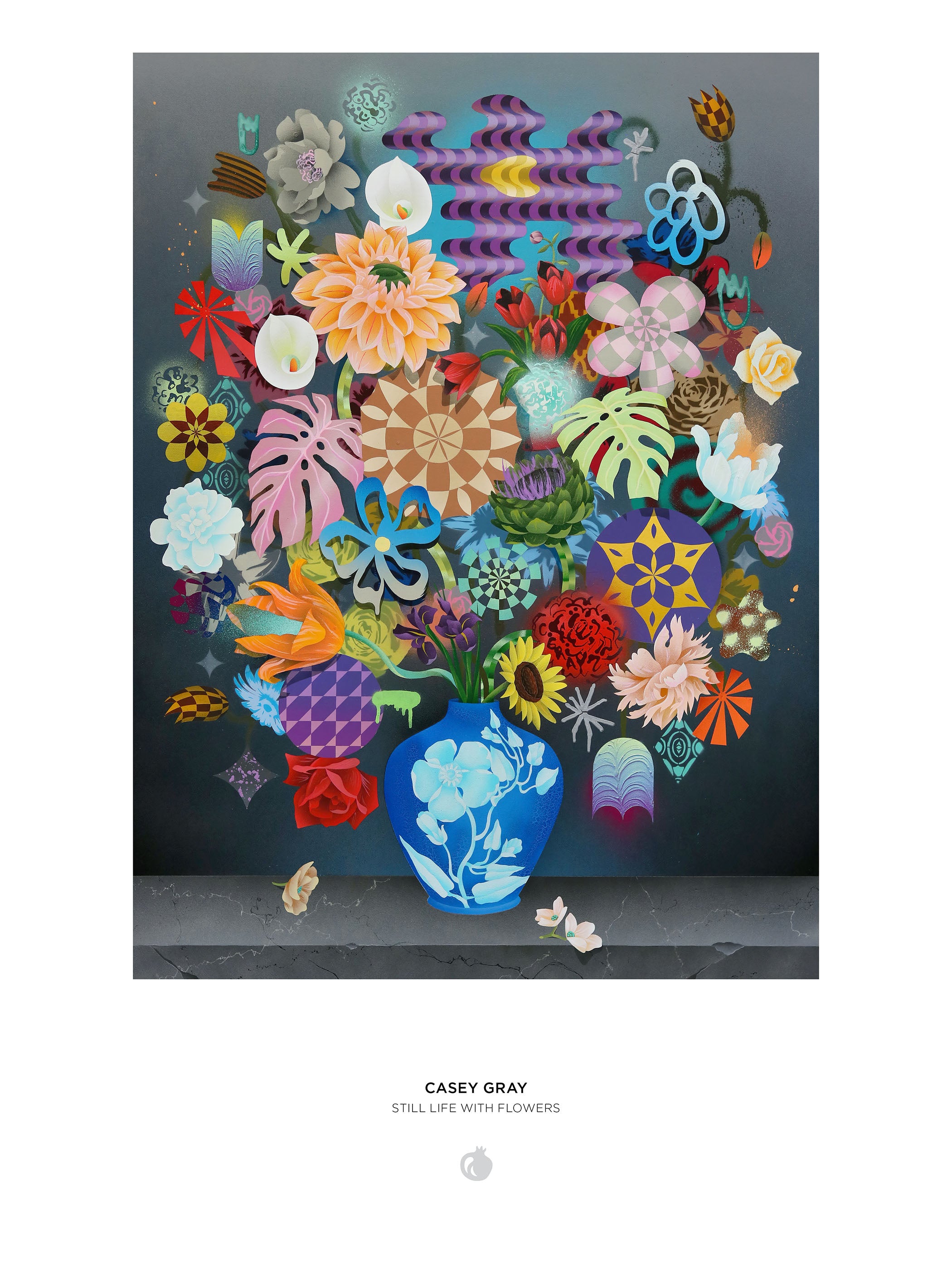 pomegranate-casey-gray-still-life-puzzle-1000-teile-blumen image 3