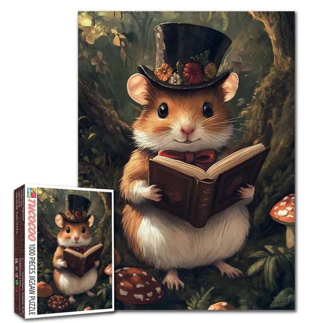 tucocoo-wise-forest-scholar-mouse-puzzle-1000-teile-waldmaus image 1