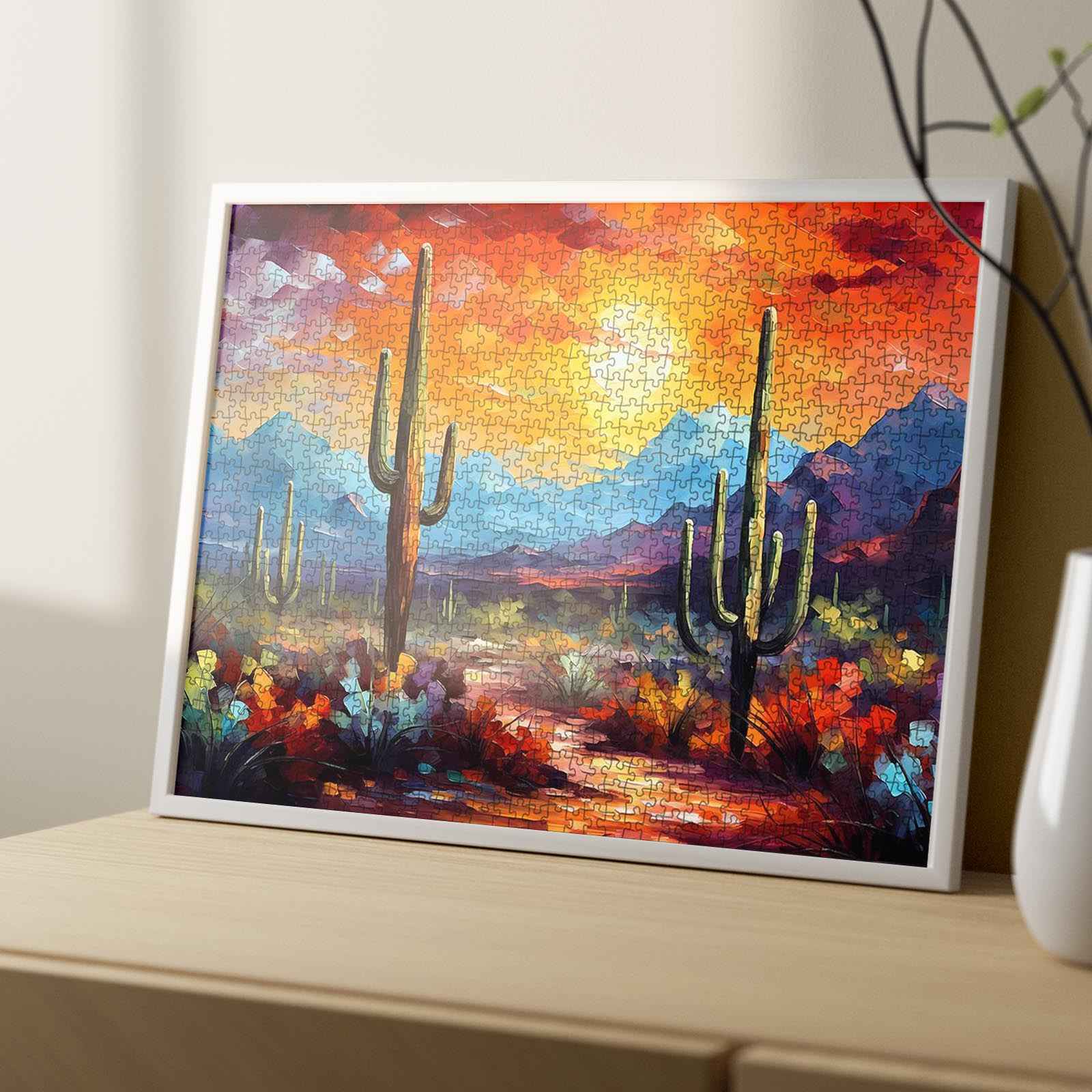 tucocoo-saguaro-cacti-landscape-artwork-puzzle-1000-teile image 4