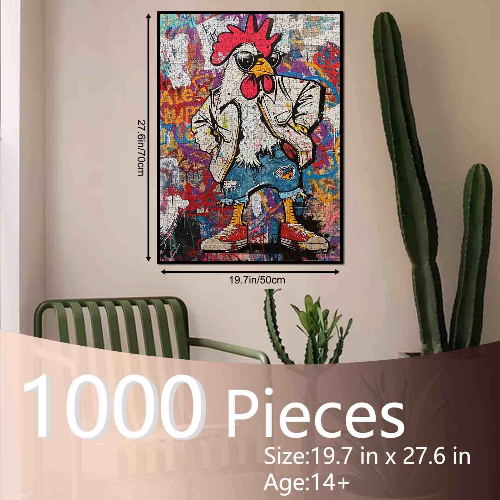 tucocoo-graffiti-rooster-puzzle-1000-teile-hahn image 5