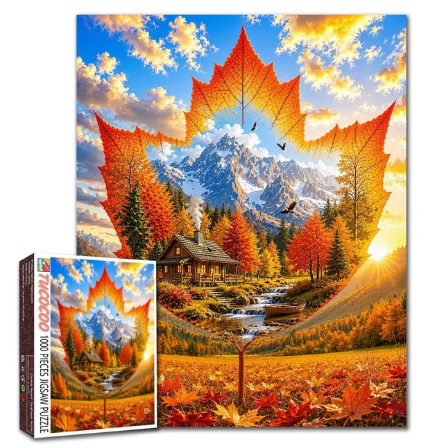 tucocoo-autumn-maple-mountain-retreat-puzzle-1000-teile image 1