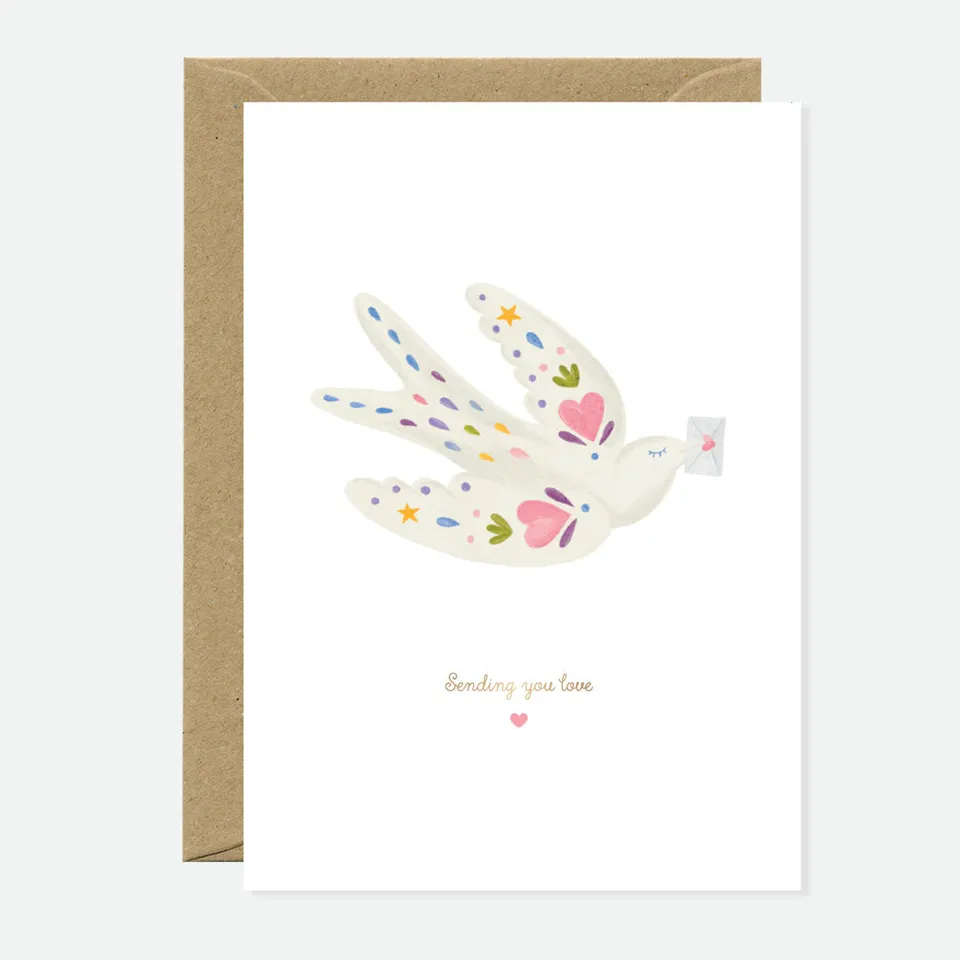 all-the-ways-to-say-sending-love-bird-gru-karte-a6-goldfolie image 1