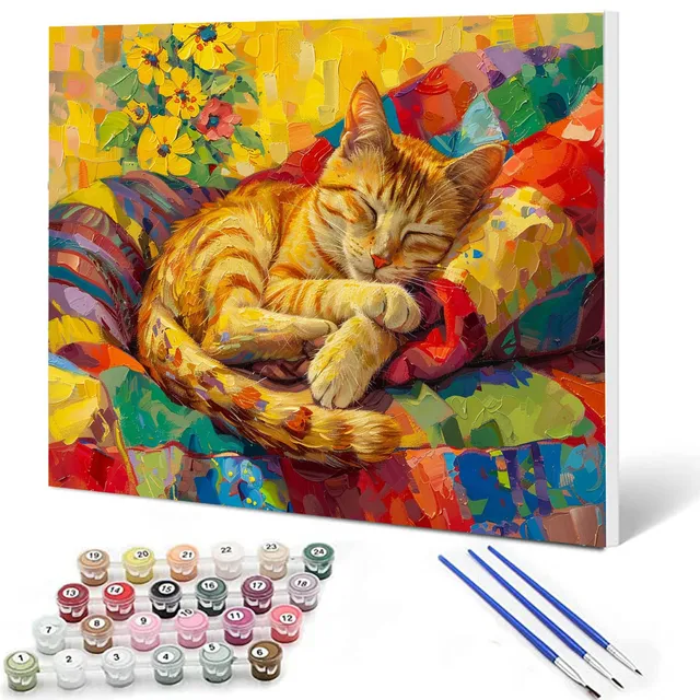 tucocoo-sleeping-orange-cat-malen-nach-zahlen-40x50-katze image 1
