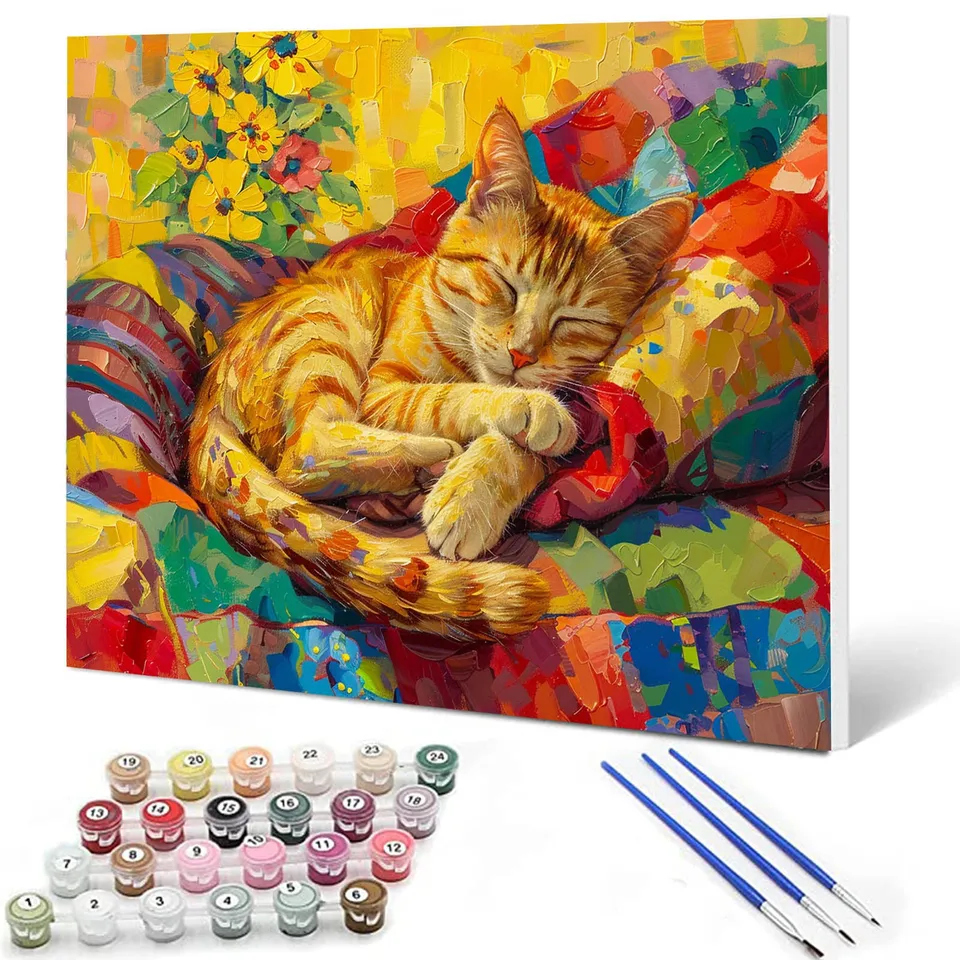 tucocoo-sleeping-orange-cat-malen-nach-zahlen-40x50-katze image 1