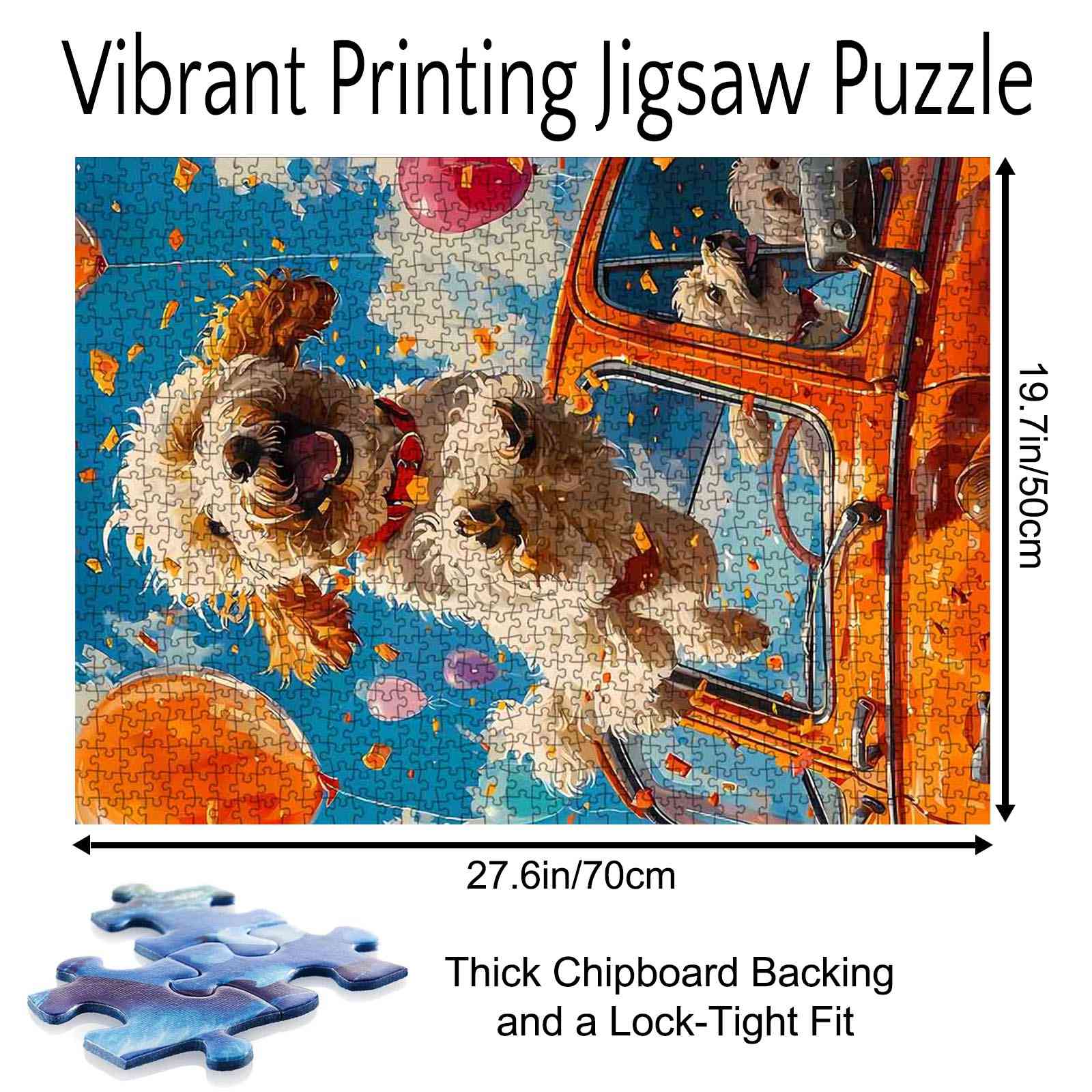 tucocoo-happy-dog-jumping-out-of-car-puzzle-1000-teile-hund image 5