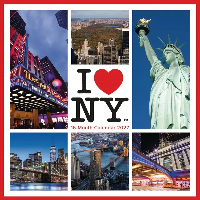 otter-house-i-love-ny-mini-wandkalender-2027 image 1