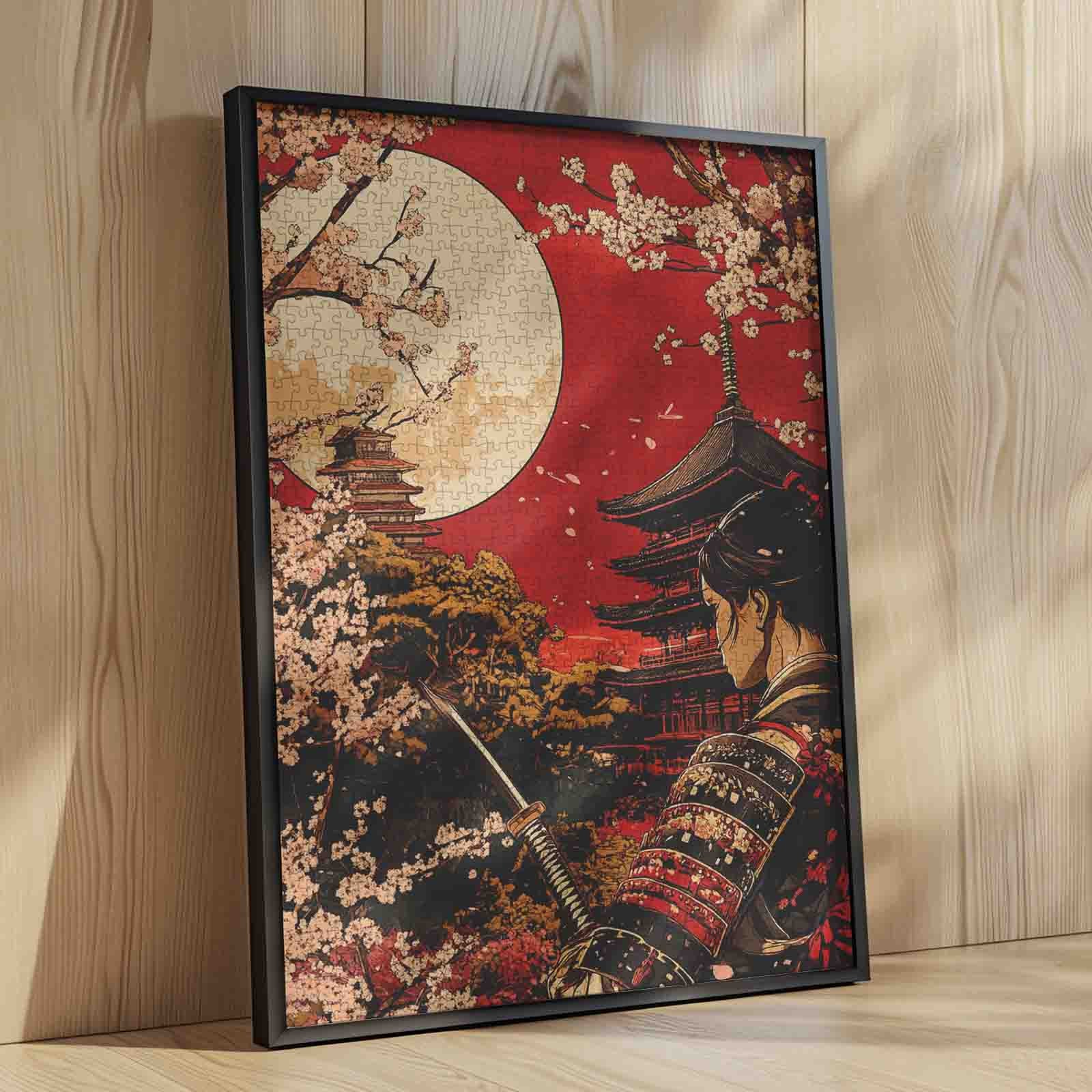 tucocoo-samurai-moonlight-sakura-puzzle-1000-teile image 4