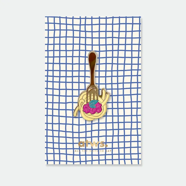 all-the-ways-to-say-fork-and-pasta-pin-emaille-23x27-mm image 1