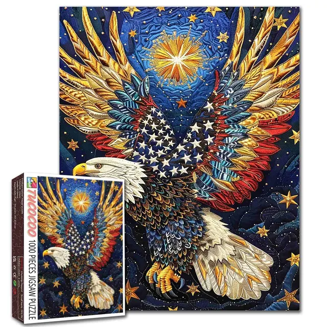 tucocoo-jigsaw-puzzles-patriotic-eagle-wings-puzzle-1000-teile image 1