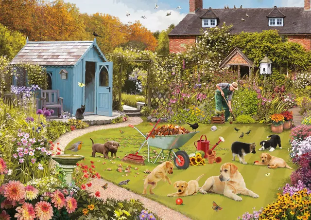 otter-house-garden-fun-500xl-puzzle-hund-katze image 1