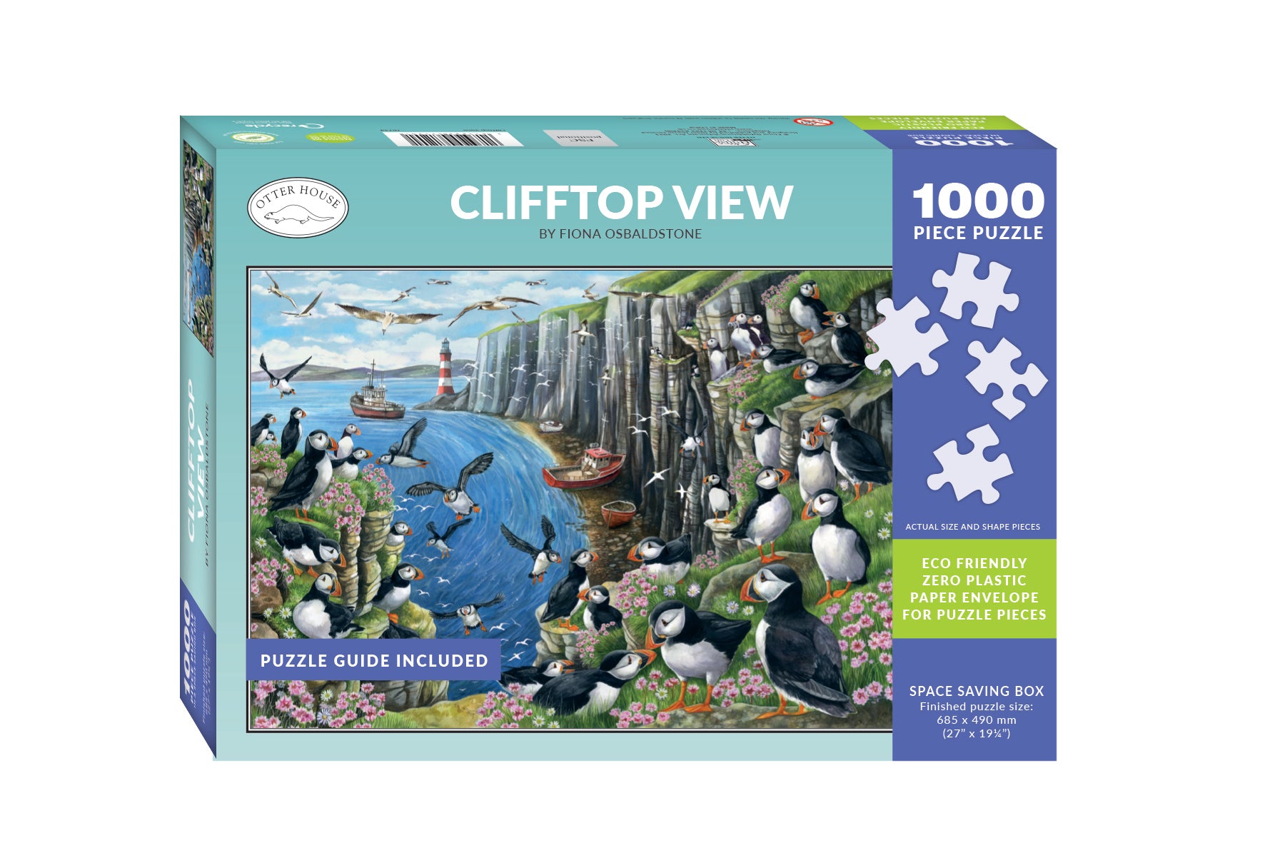 otter-house-clifftop-view-puffin-puzzle-1000-teile-papageitaucher image 2