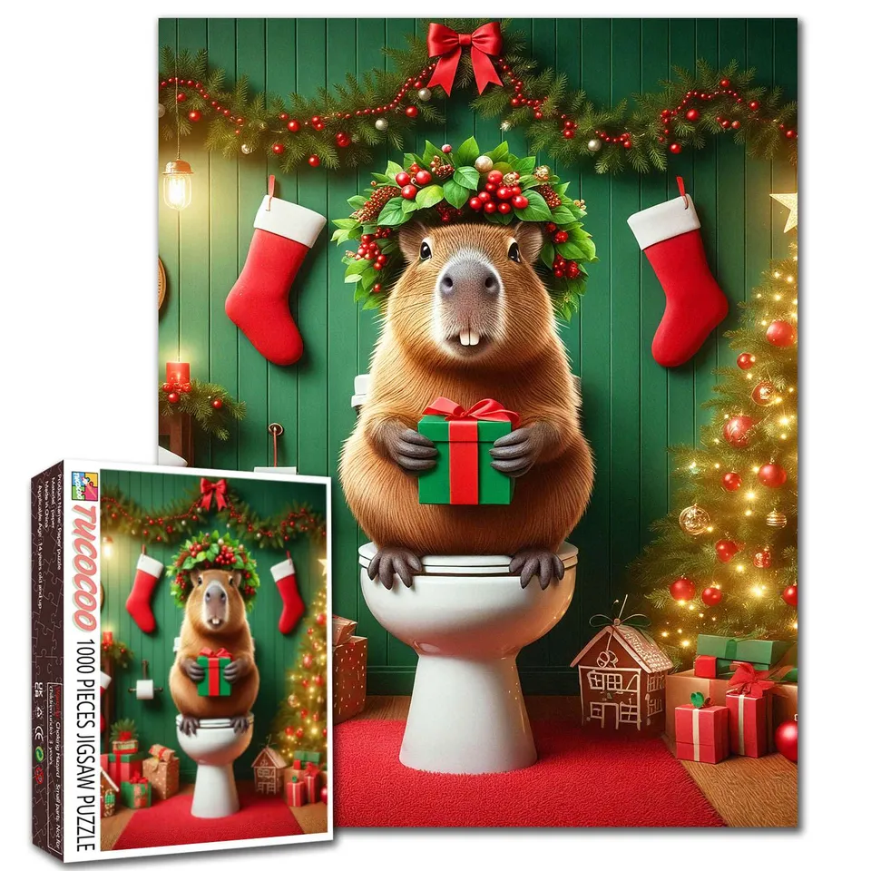 tucocoo-christmas-gift-guardian-puzzle-1000-teile-biber image 1