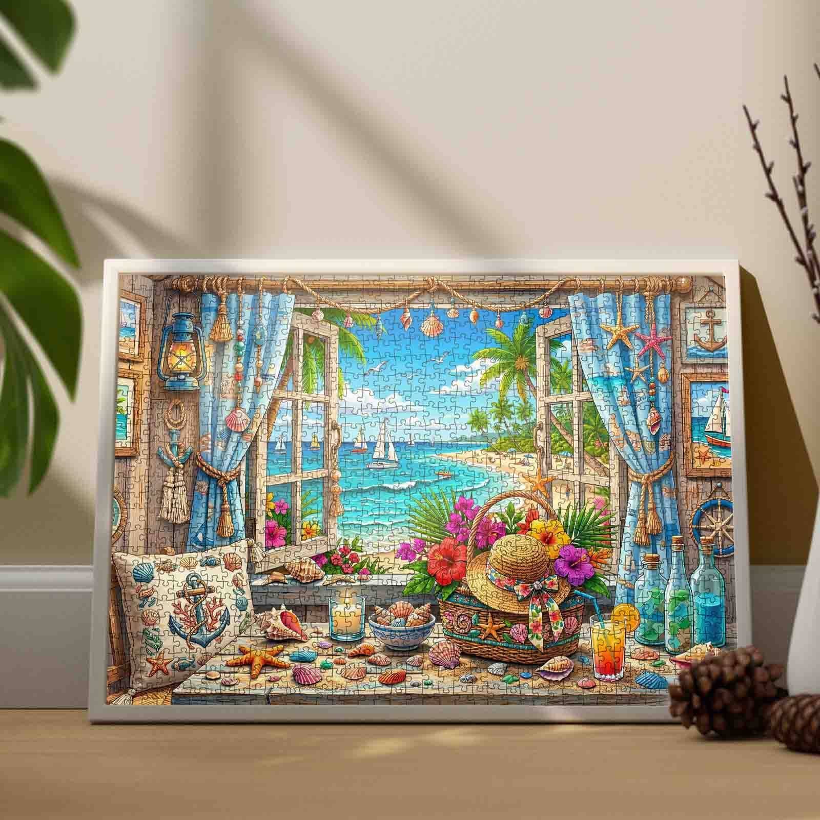 tucocoo-tropical-seaside-window-puzzle-1000-teile-strand image 3