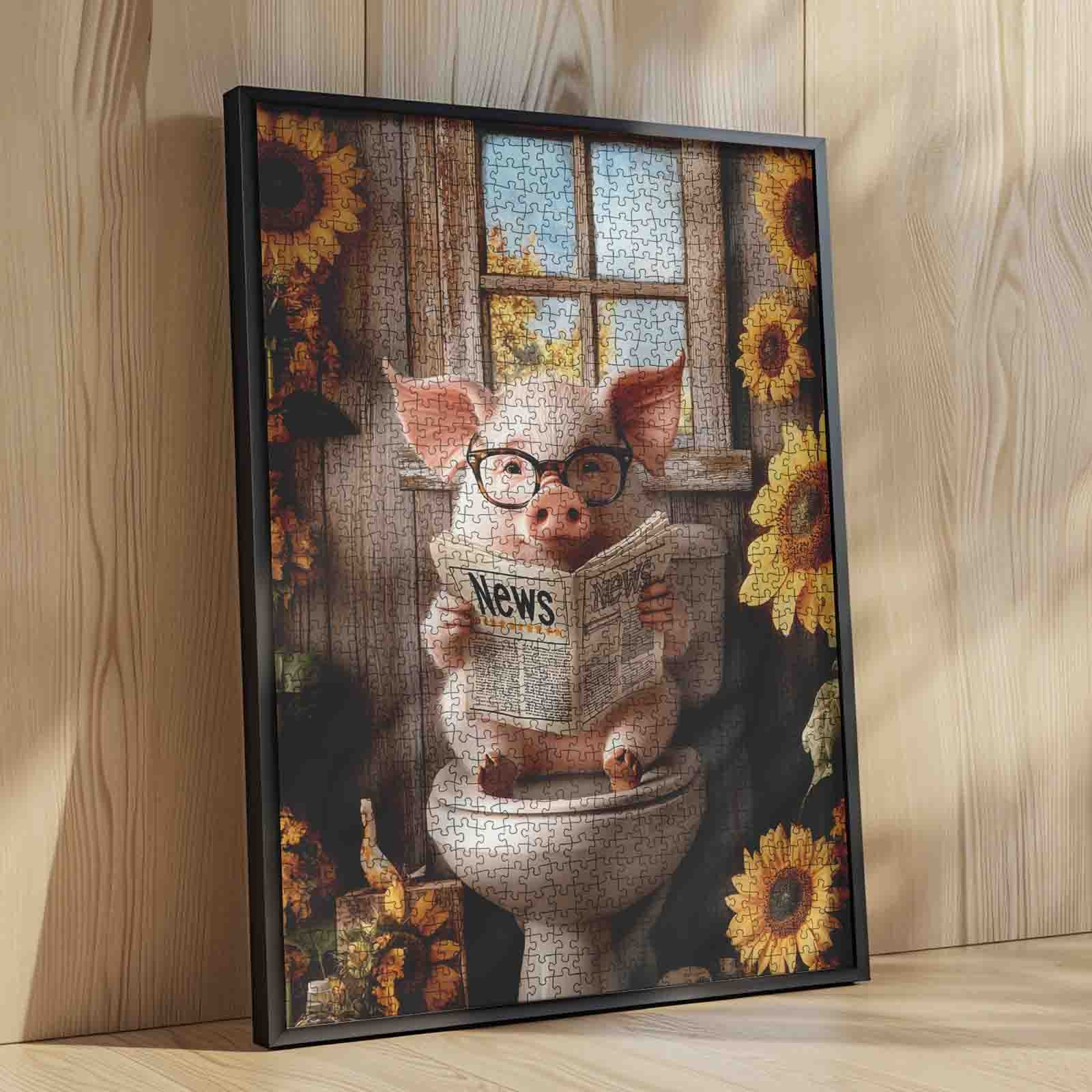 tucocoo-reading-pig-funny-bathroom-puzzle-1000-teile-schwein image 4