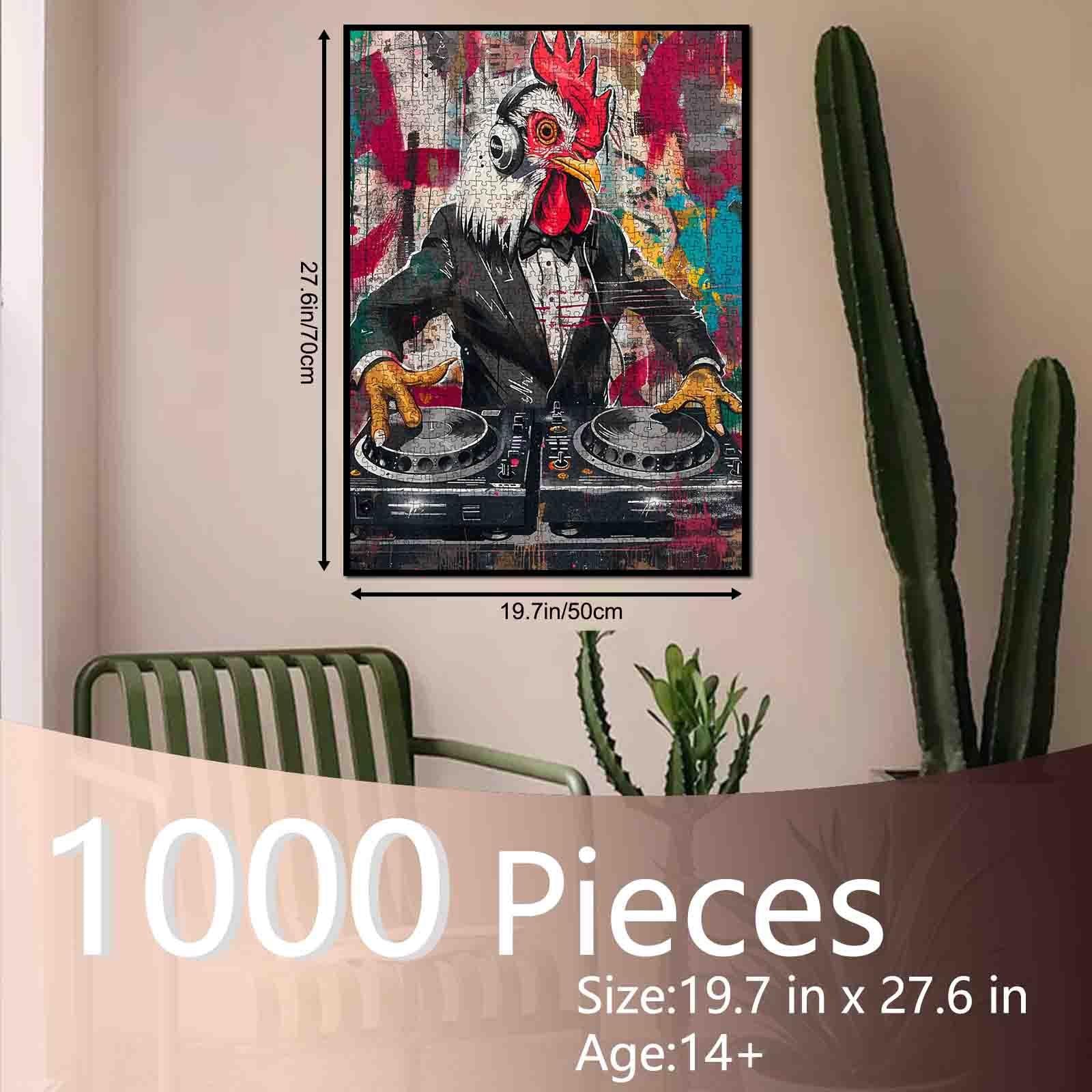 tucocoo-jigsaw-dj-rooster-puzzle-1000-teile-graffiti image 5