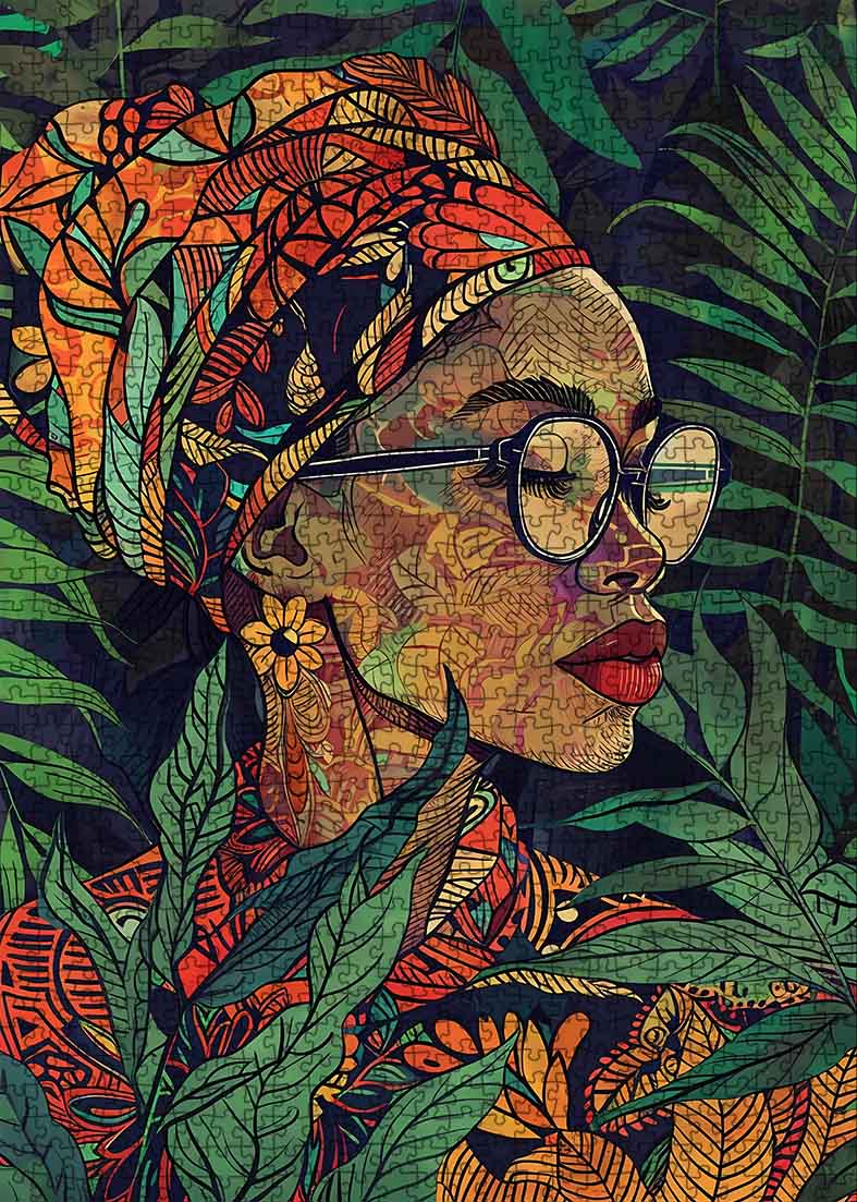 tucocoo-african-botanical-portrait-puzzle-1000-teile-blumen image 2