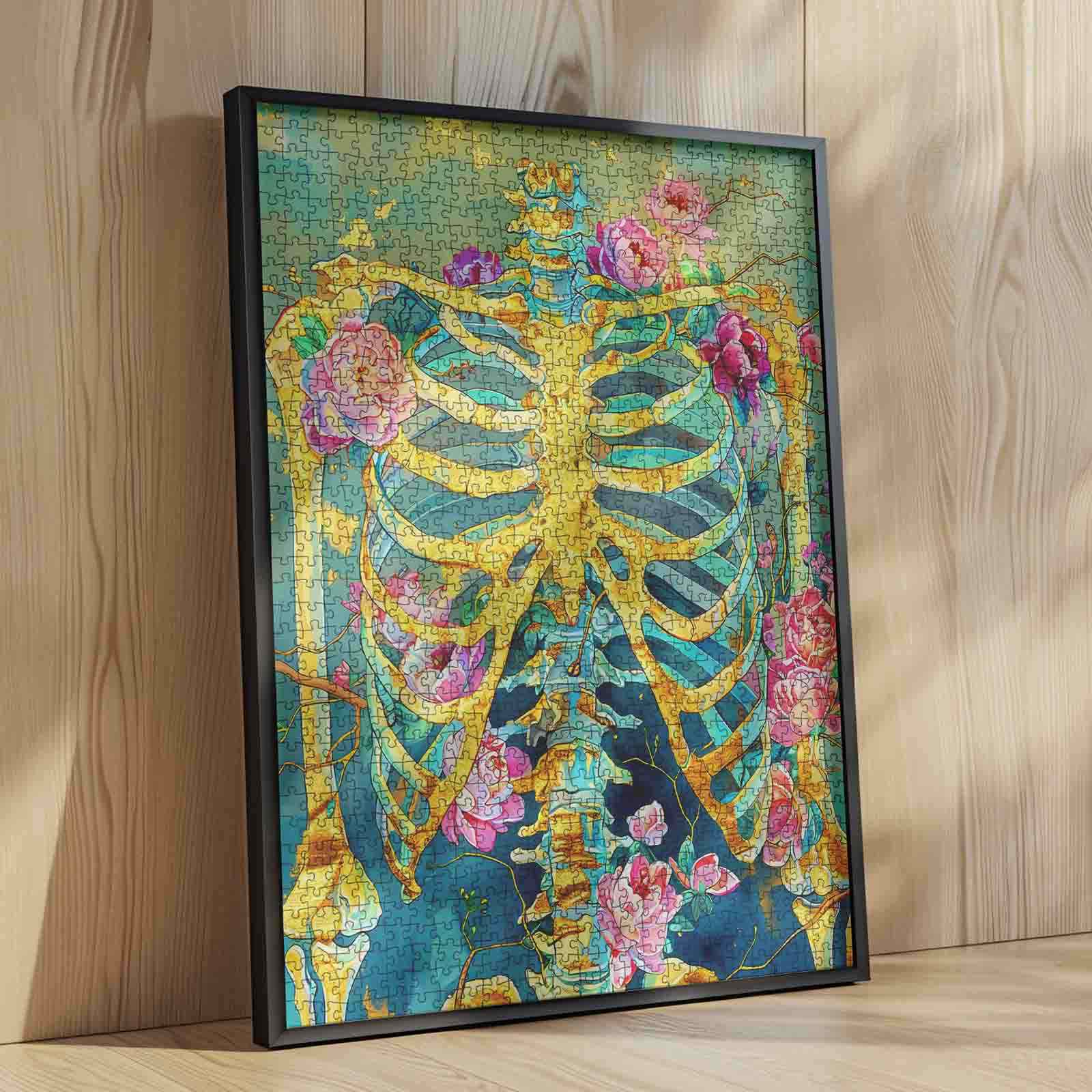 tucocoo-golden-skeleton-floral-fusion-puzzle-1000-teile-gold image 4