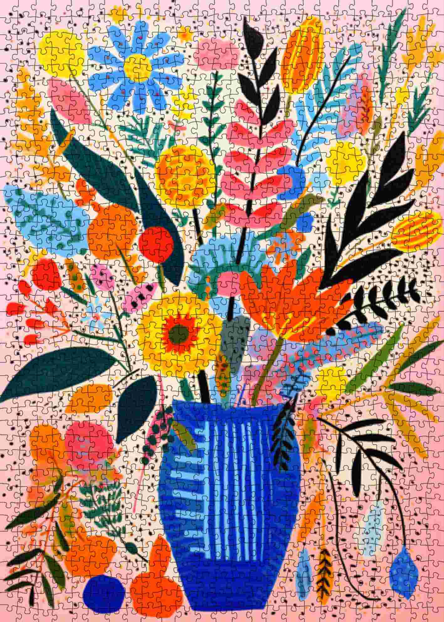tucocoo-bright-blooms-in-blue-vase-puzzle-1000-teile-blumen image 2