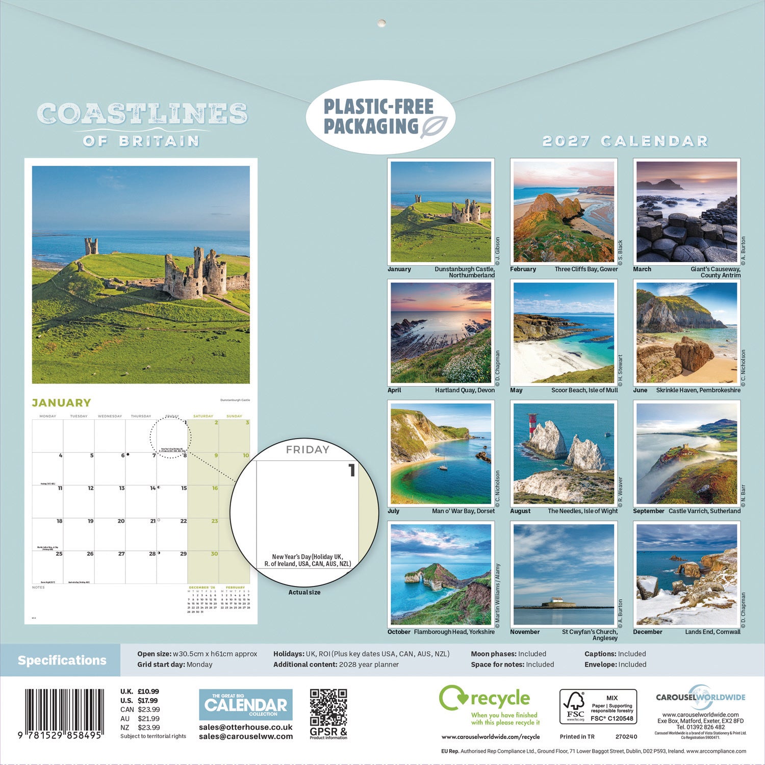 otter-house-coastlines-of-britain-wandkalender-2027 image 2