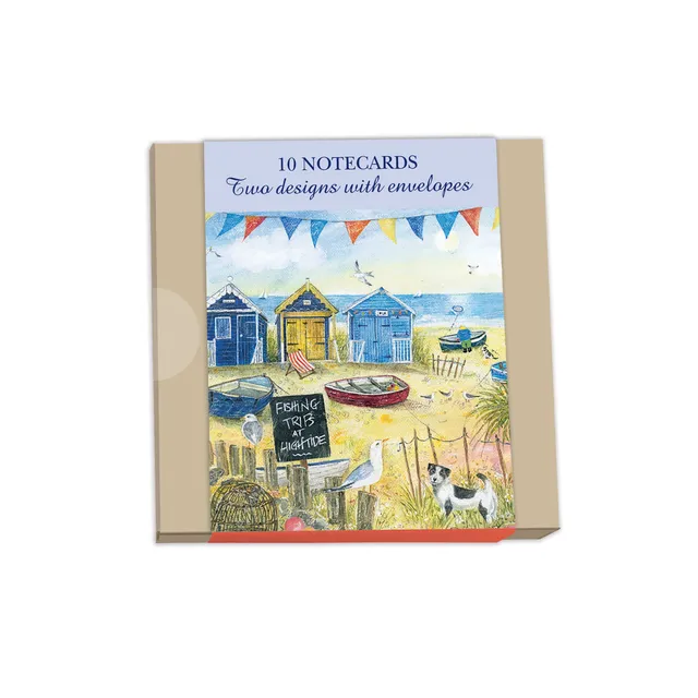 otter-house-notecard-pack-briefkarten-seaside-boats-10er image 1