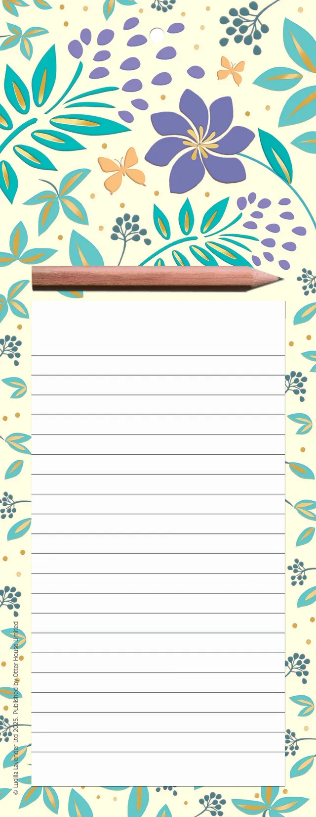 otter-house-stationery-lucilla-lavender-notizblock-magnet-blumen image 1