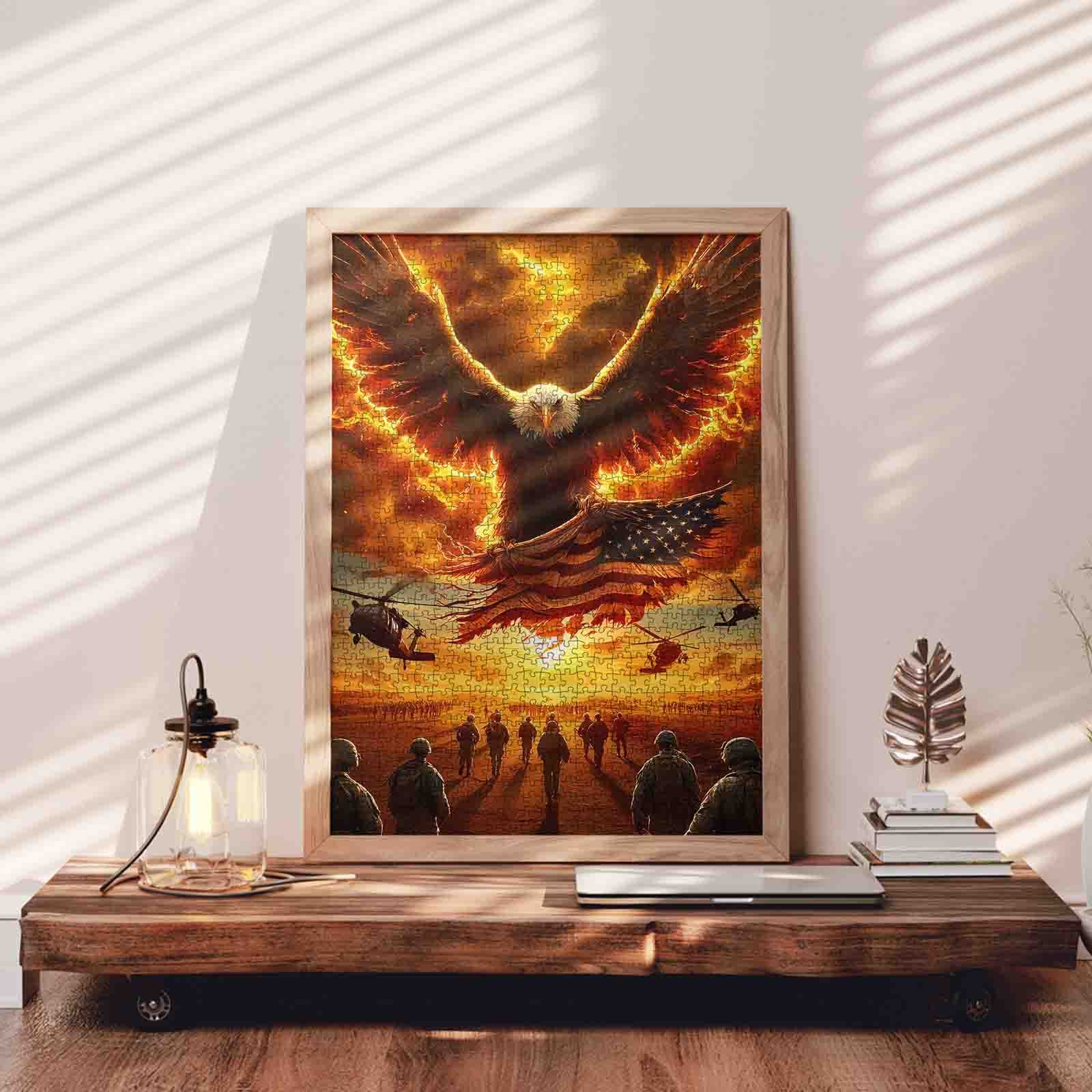 tucocoo-flaming-eagle-puzzle-1000-teile-adler-patriotik image 3