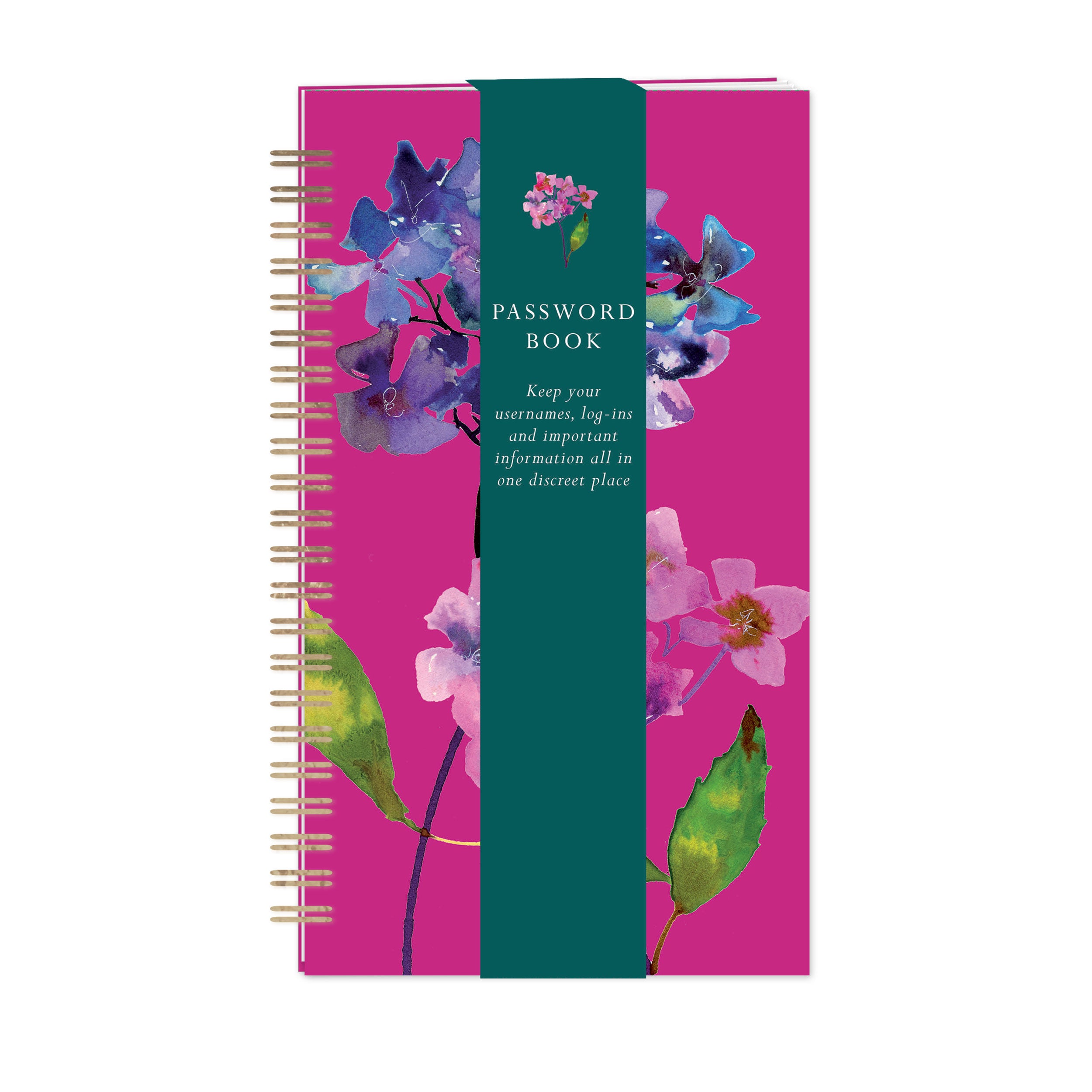 otter-house-watercolour-hydrangeas-passwortbuch-floral image 2