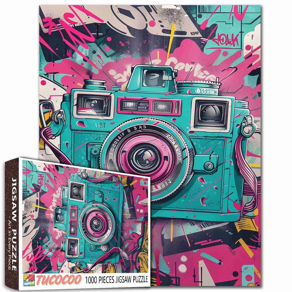 tucocoo-retro-graffiti-camera-puzzle-1000-teile-kamera image 1