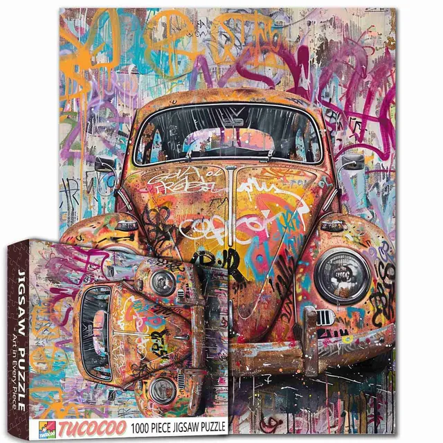 tucocoo-graffiti-beetle-car-puzzle-1000-teile-auto image 1